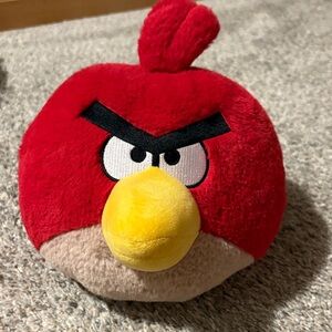 Red and Yellow Plush Angry Bird Toy